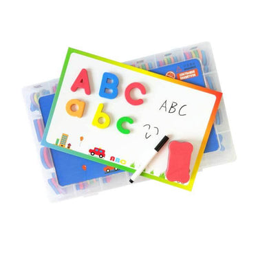 AlphaMag | Diversión educativa - Juego de letras magnéticas de doble cara con accesorios